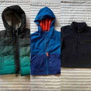 *Bundle* Boys 2T Jacket Coat Bundle (1 puffer coat, 1 half zip, 1 windbreaker)
